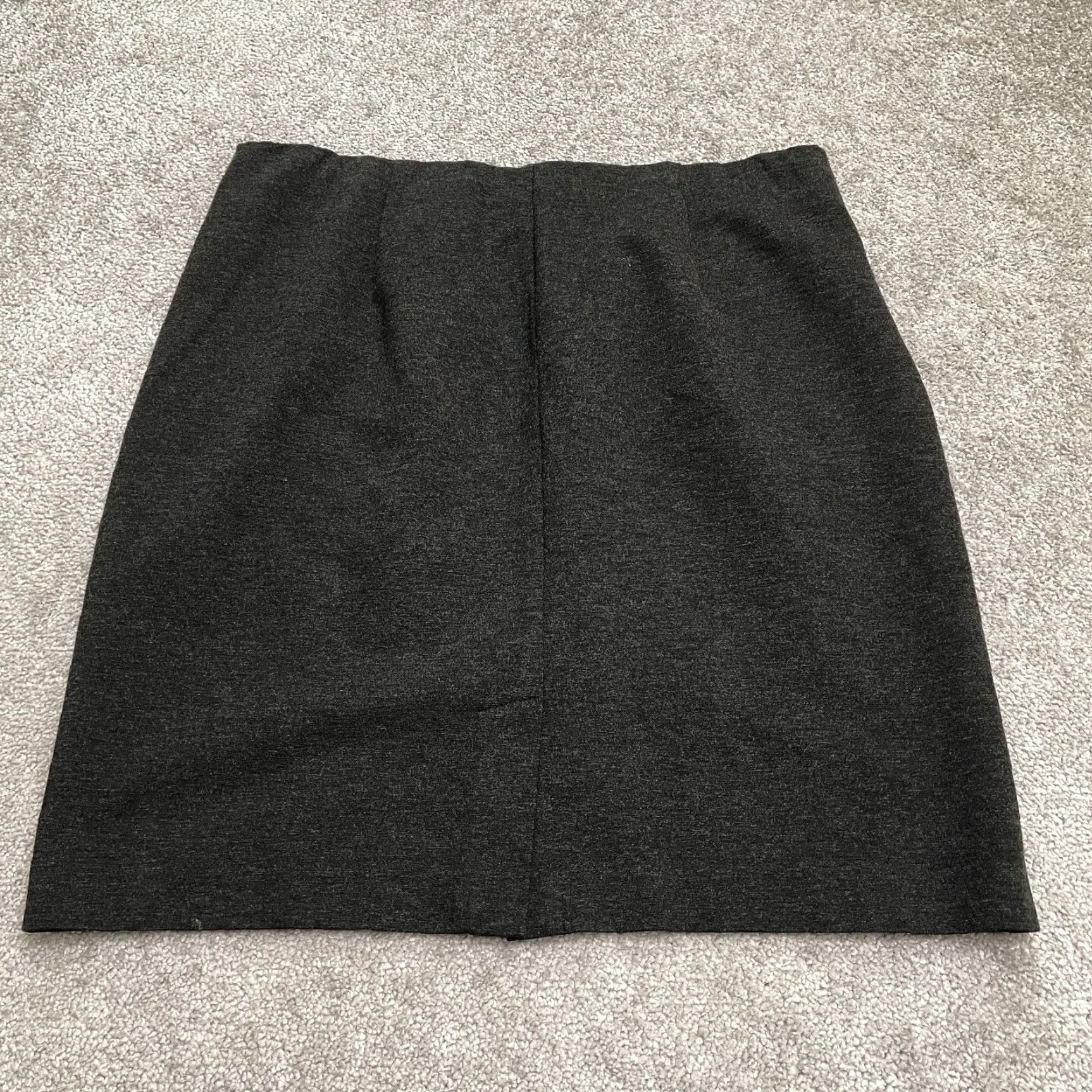 J. Jill J. Jill Pencil Skirt Womens Medium Tall Dark Gray Knee Length Stretch Workwear Knit Size 32" / US 10 / IT 46 - 2 Thumbnail