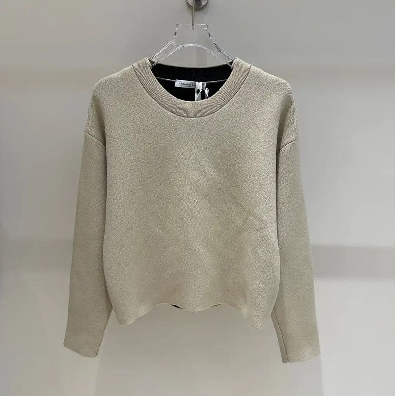 Dior Dior Beige Wool Long Sleeve Pullover Sweater 0089 Size S / US 4 / IT 40 - 1 Thumbnail