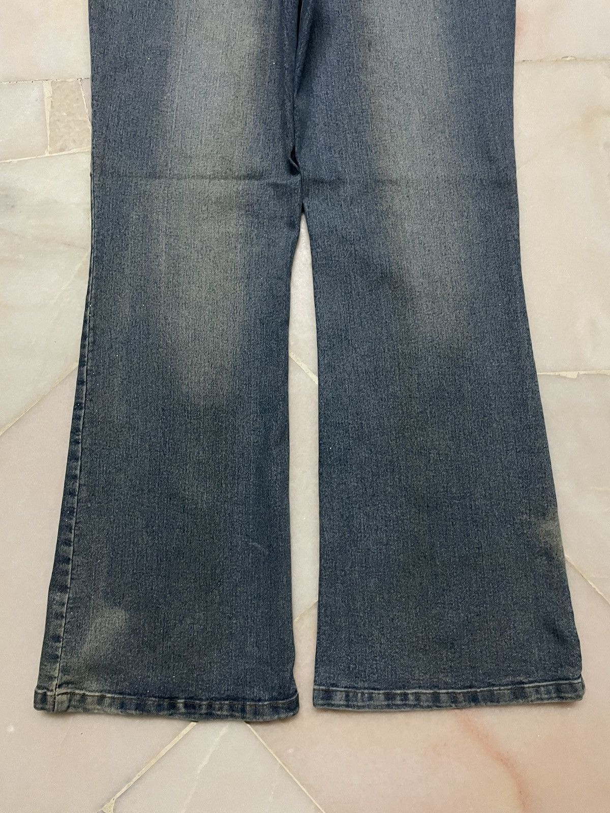 Japanese Brand 💥Rare💥Vintage Japanese Flora Art Embroidery Bootcut Jean Size 32" / US 10 / IT 46 - 13 Thumbnail
