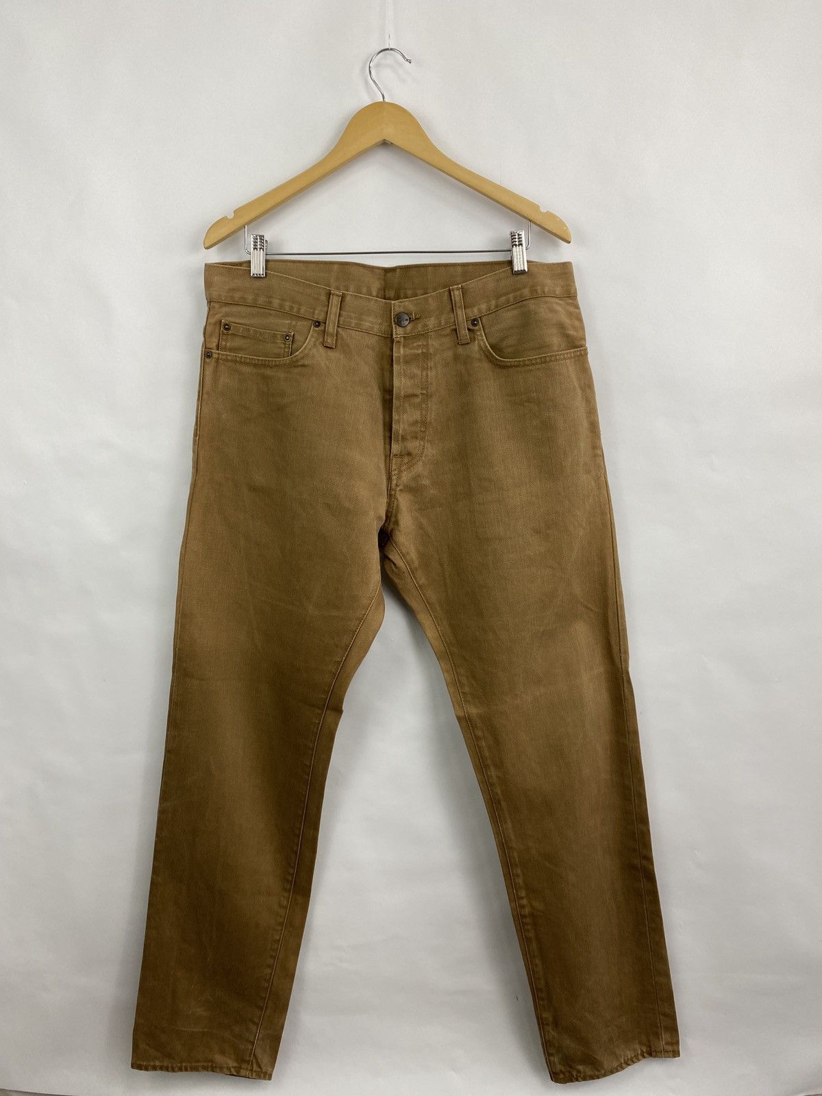 Carhartt 🇺🇸 Vintage Y2K Carhartt Brown Pants Rare Retro Hype Size US 34 / EU 50 - 4 Thumbnail