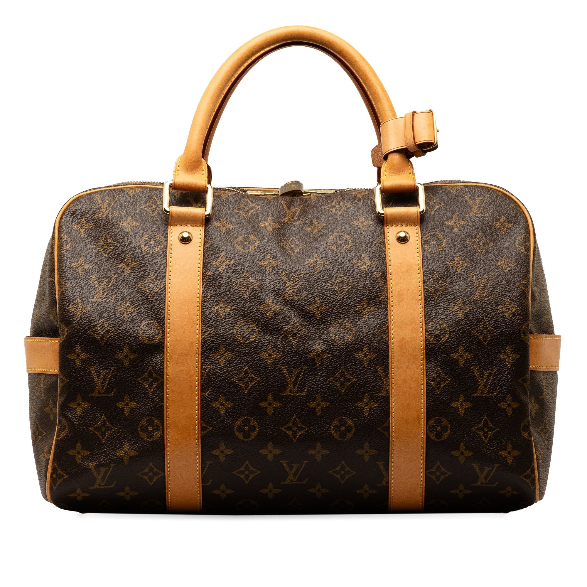 image of Louis Vuitton Monogram Carryall Travel Bag in Brown, Women's