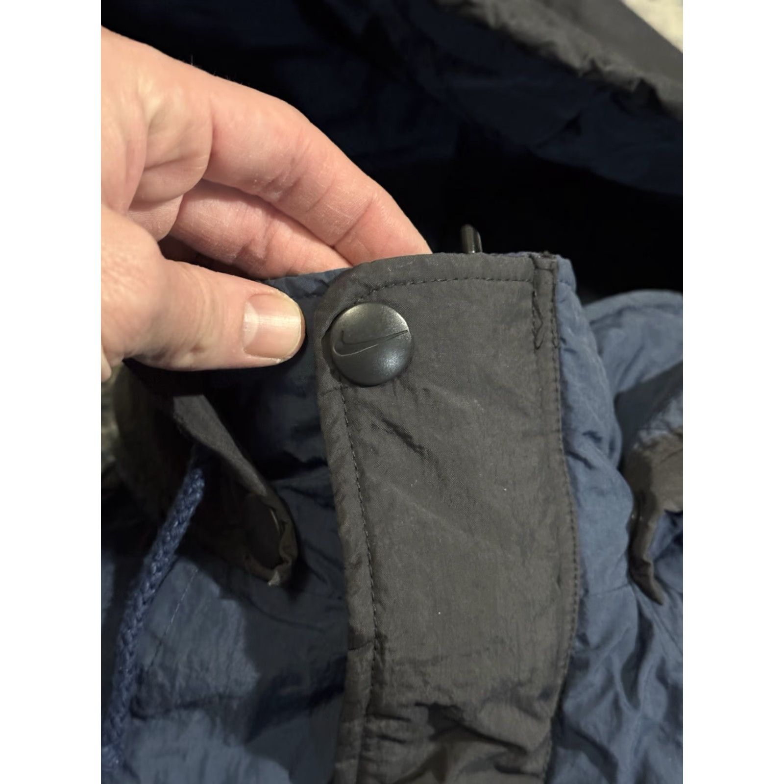 Nike VINTAGE Nike Air Big Swoosh Quilted Lined Insulated Puffer Jacket 2XL Blue Black Size US XXL / EU 58 / 5 - 3 Thumbnail