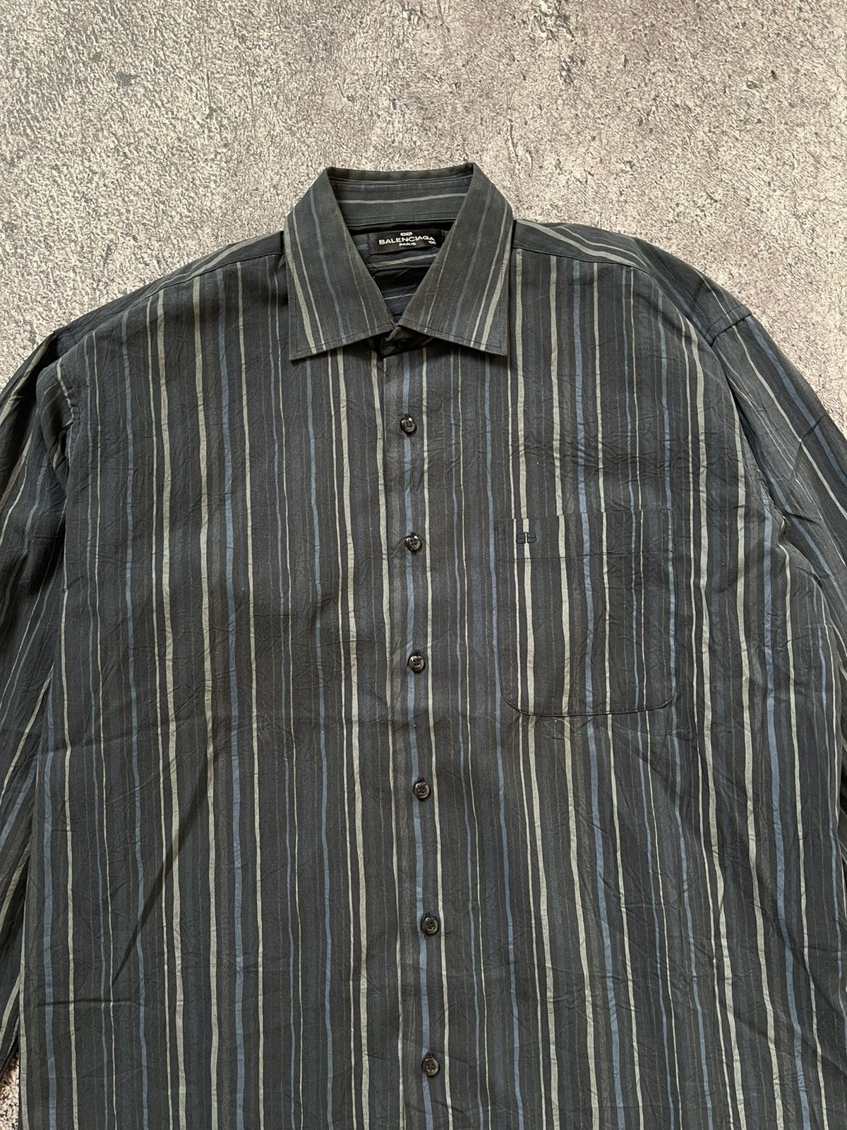 Balenciaga Vintage Balenciaga button ups striped shirt Size US L / EU 52-54 / 3 - 3 Thumbnail