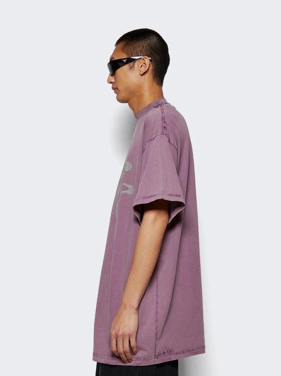 Balenciaga o1w1db10126 3B Liquefied Oversized T-Shirt in Pink Size US M / EU 48-50 / 2 - 3 Thumbnail