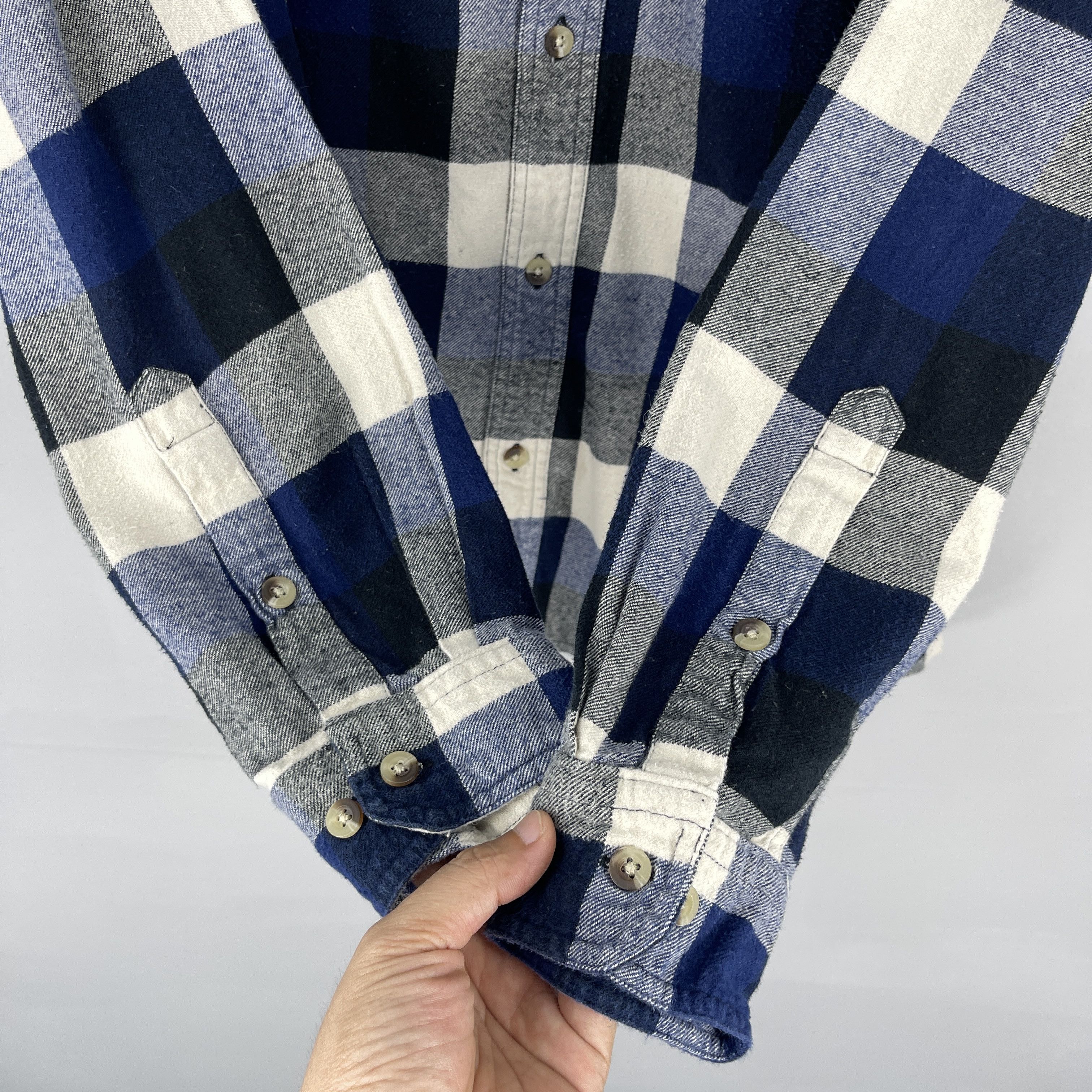 Woolrich Woolen Mills Vintage Y2K WOOLRICH Checkered Blue/Black Flannel Shirt Size US XXL / EU 58 / 5 - 6 Thumbnail