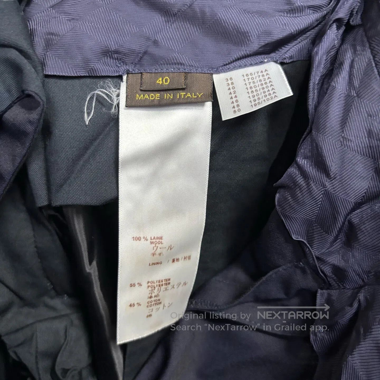 Louis Vuitton Louis Vuitton size 40 Deep blue metallic decorative logo lo Size US 26 / EU 42 - 3 Thumbnail