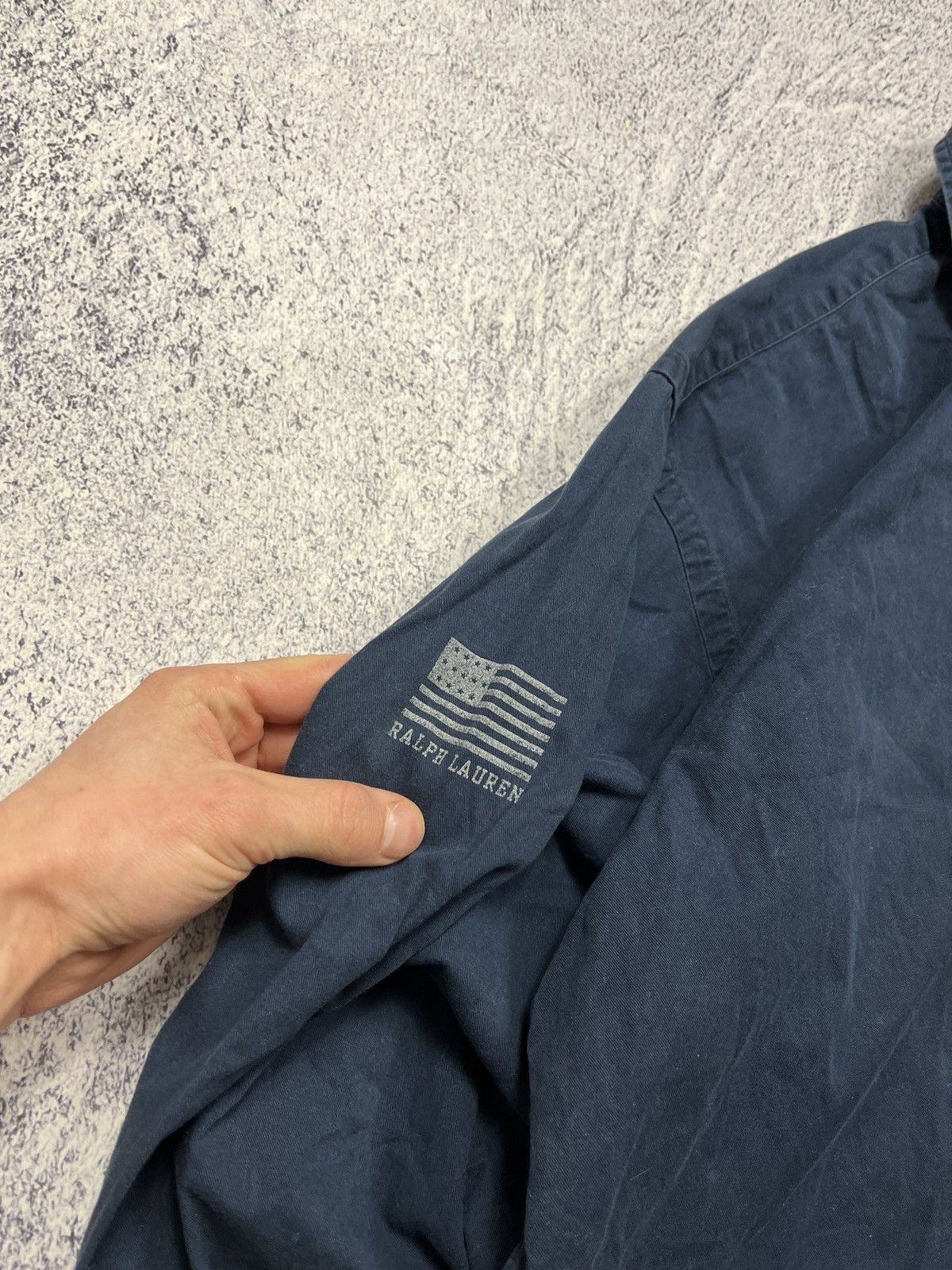 Polo Ralph Lauren × Ralph Lauren × Vintage Polo Sport Ralph Lauren USA Flag Longlseeve Shirt Button Up Size US L / EU 52-54 / 3 - 5 Thumbnail