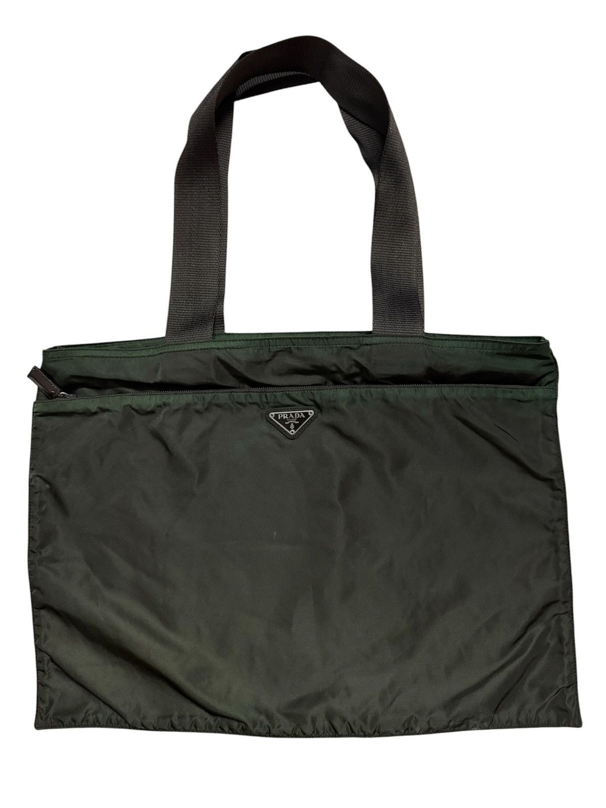 Prada Vintage Luxury Prada Green Nylon Tote Bag Size ONE SIZE - 1 Thumbnail