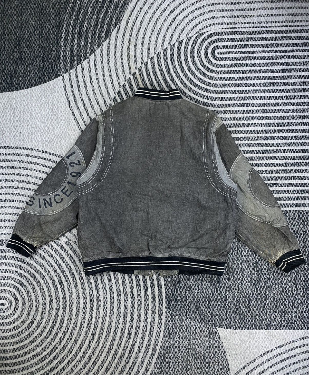 McGregor Vintage 90s McGregor Denim Big Spell On Sleeve Bomber Jacket Size US M / EU 48-50 / 2 - 3 Thumbnail
