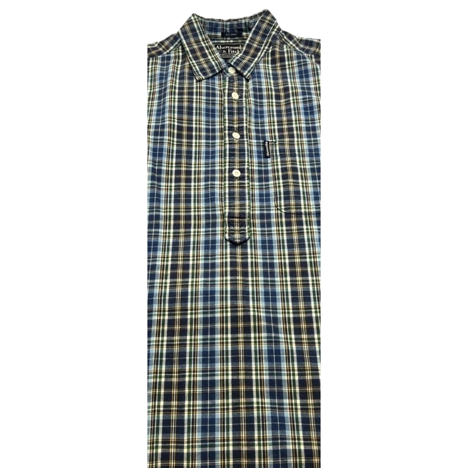 Abercrombie & Fitch VINTAGE Abercrombie & Fitch Plaid Shirt Men L Short Sleeve Button-Up Collared Oversized Pockets Red Cotton 100% Retro 90s/2000s Size US L / EU 52-54 / 3 - 2 Thumbnail