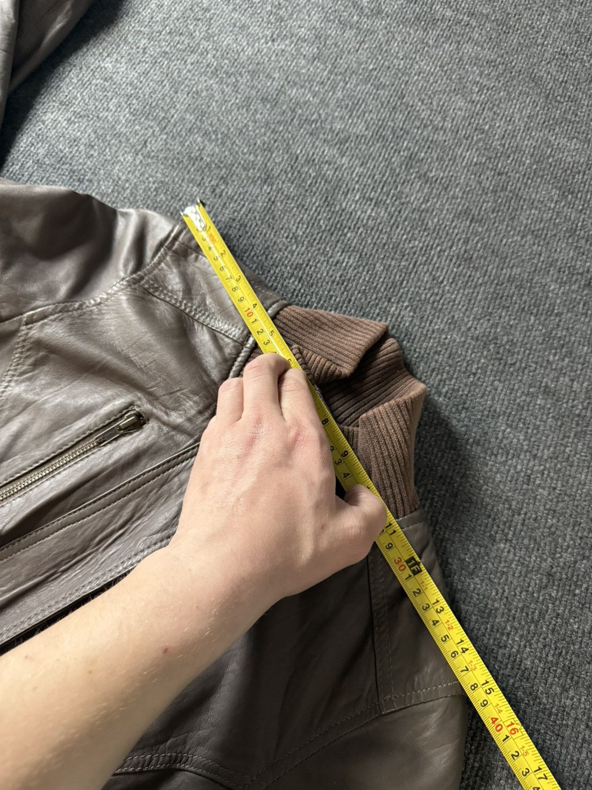 Genuine Leather Saint Tropez Cropped Rock Punk Leather Bomber Jacket XS Y2K Size XS / US 0-2 / IT 36-38 - 21 Thumbnail