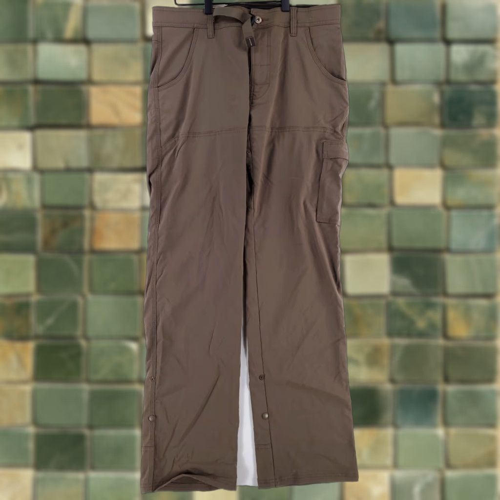 Prana prAna Stretch Zion Pants Hiking Performance Brown Mens 34 Inseam 32 Chino Stretch Pants 90s? Size US 34 / EU 50 - 1 Thumbnail