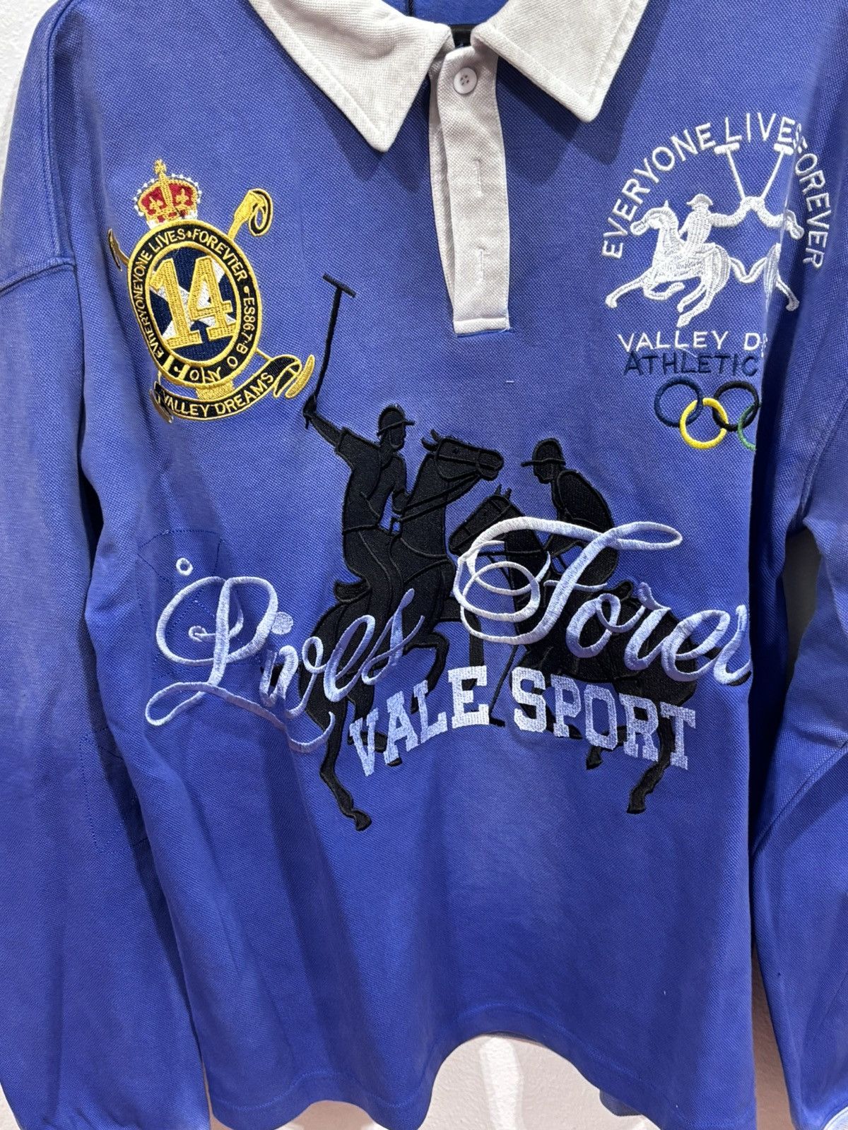 Vale Vale Forever Rugby Blue Polo Size US L / EU 52-54 / 3 - 2 Thumbnail