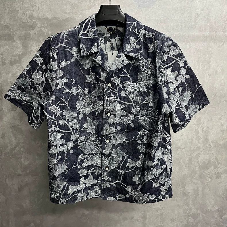 Louis Vuitton Louis Vuitton 24 Black botanical print full-print lapel sho Size US XL / EU 56 / 4 - 1 Thumbnail