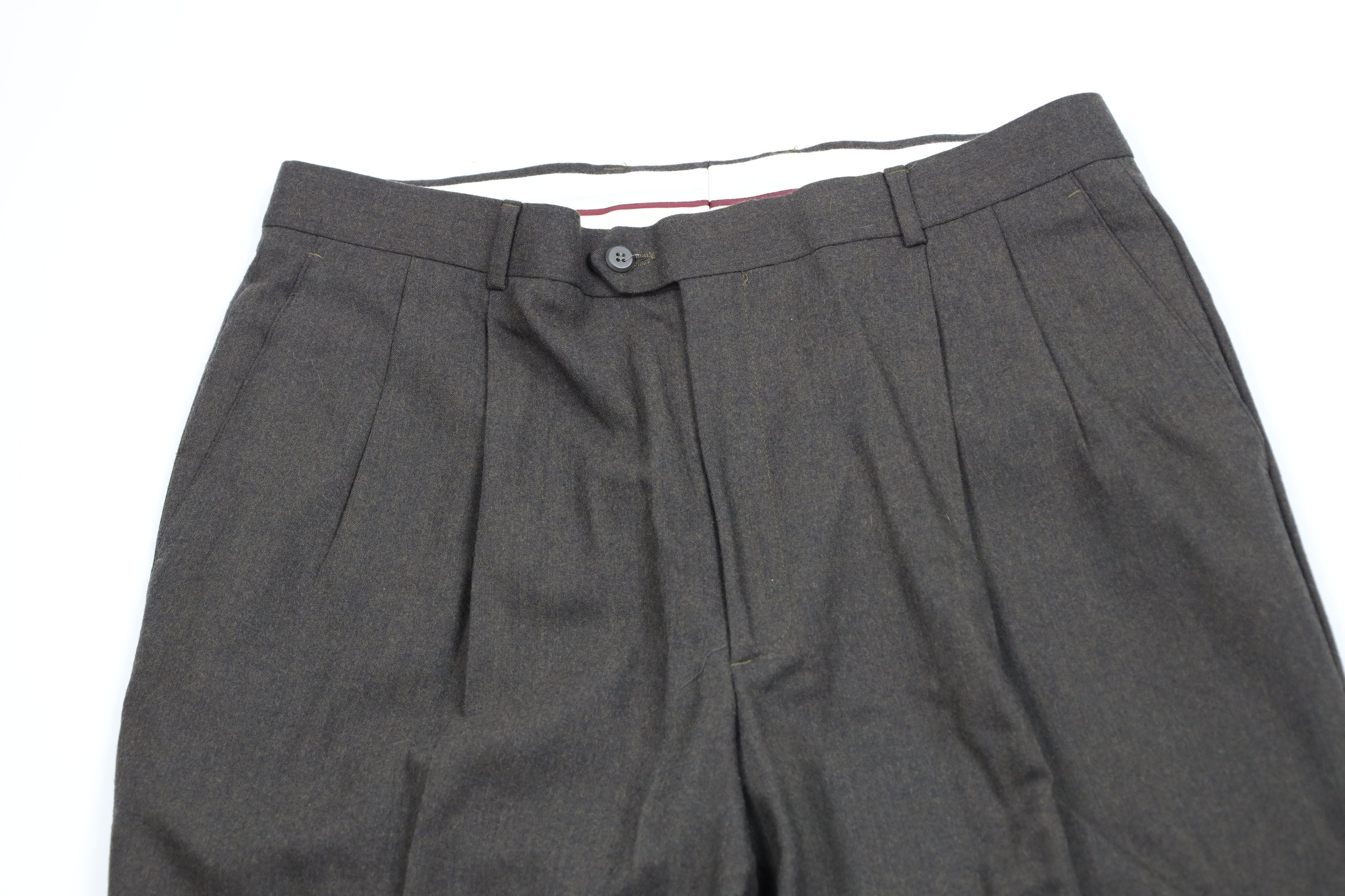 Vintage Vintage 90s Streetwear Heavyweight Wool Wide Leg Chino Pants Size US 36 / EU 52 - 2 Thumbnail