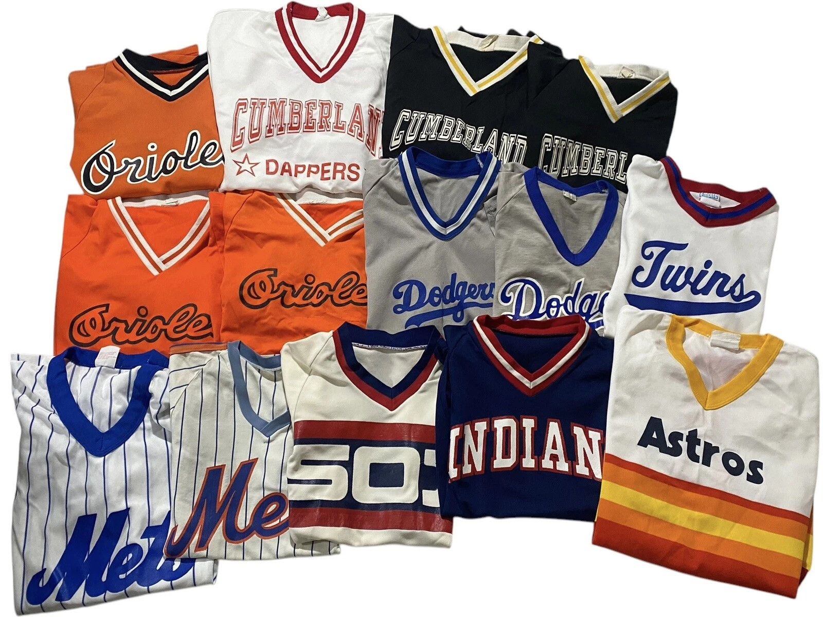 Vintage 80's Youth/Mens Sandknit/Majestic MLB Jersey Bundle