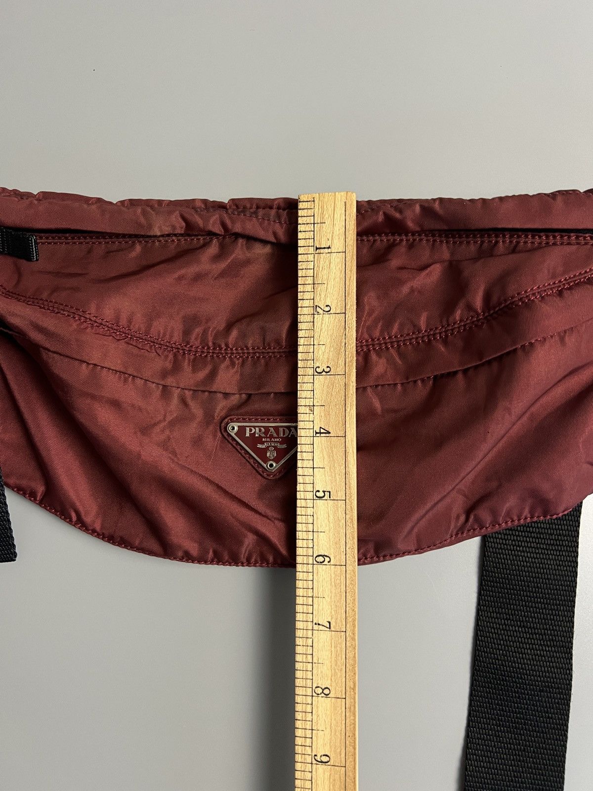 Prada Prada Maroon Nylon Fanny Pack/Side Bag Size ONE SIZE - 16 Thumbnail