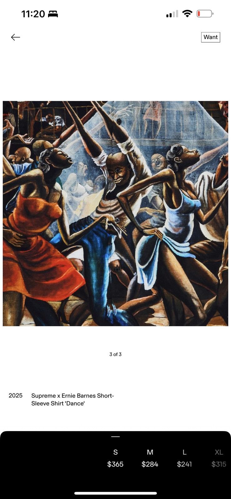 Supreme Supreme x Ernie Barnes Short-Sleeve Shirt 'Dance' Size US M / EU 48-50 / 2 - 3 Thumbnail