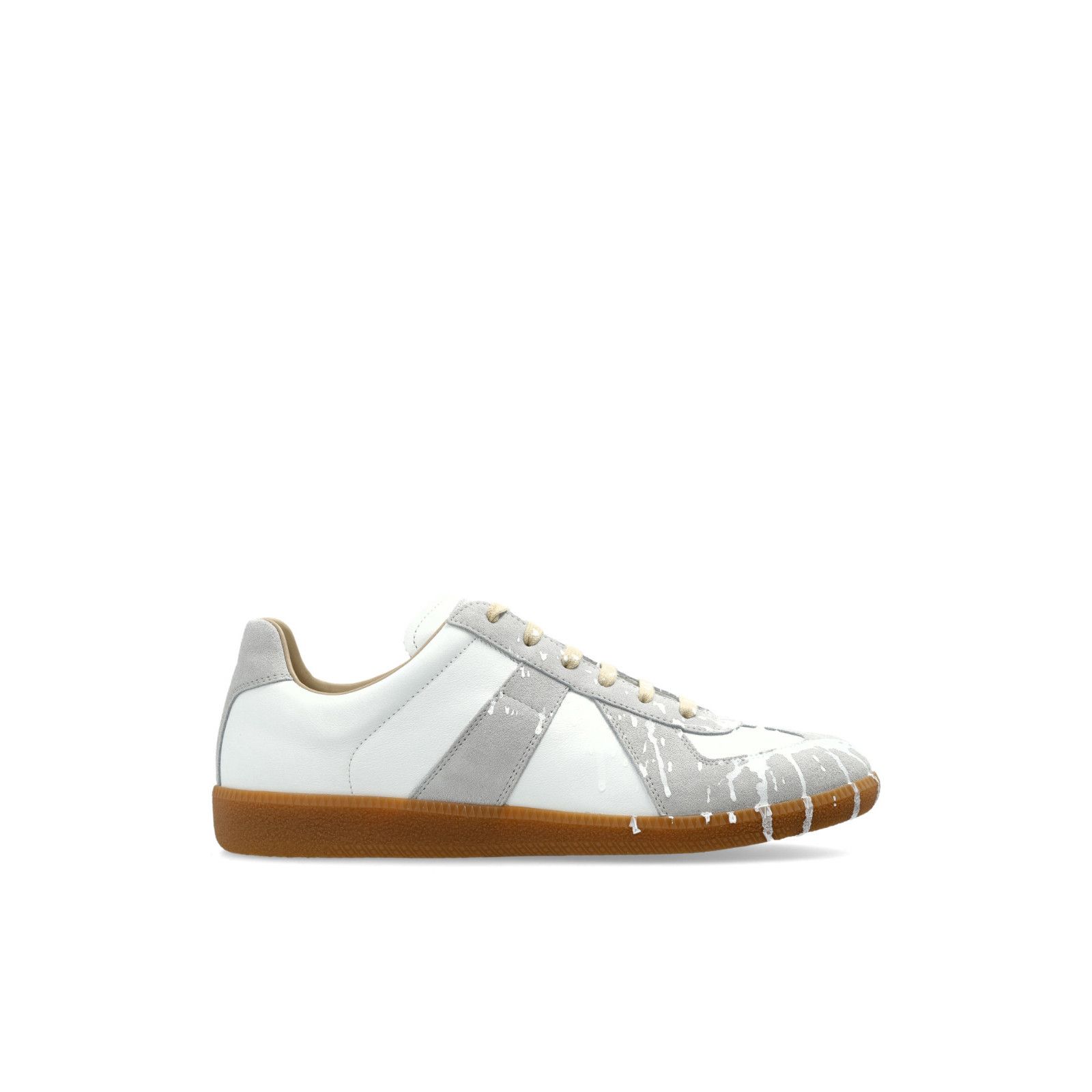 Maison Margiela White Painted Sneakers Men', Men's (Size 10)