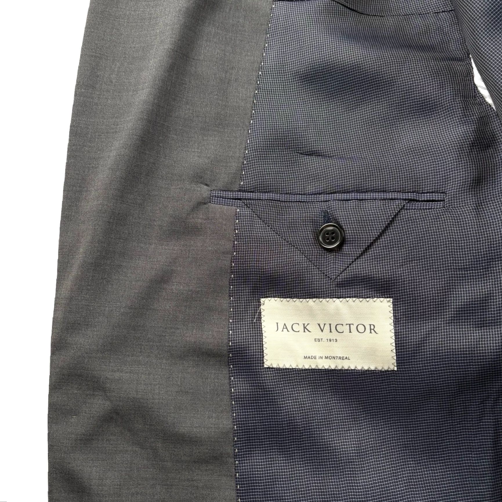 Jack Victor Jack Victor Men’s Wool Blazer Jacket Gray 42R Mens Size 42R - 3 Thumbnail