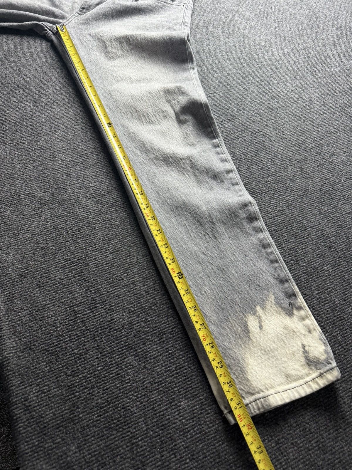 Diesel 00s Luxury Y2K Diesel Washed Grey Denim Jeans tapered Fit Size US 33 - 20 Thumbnail