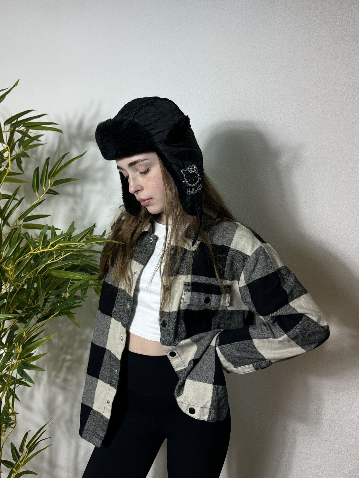 Cartoon Network × Japanese Brand × Vintage VINTAGE HELLO KITTY QUILTED USHANKA AVIATOR HAT Size ONE SIZE - 2 Thumbnail