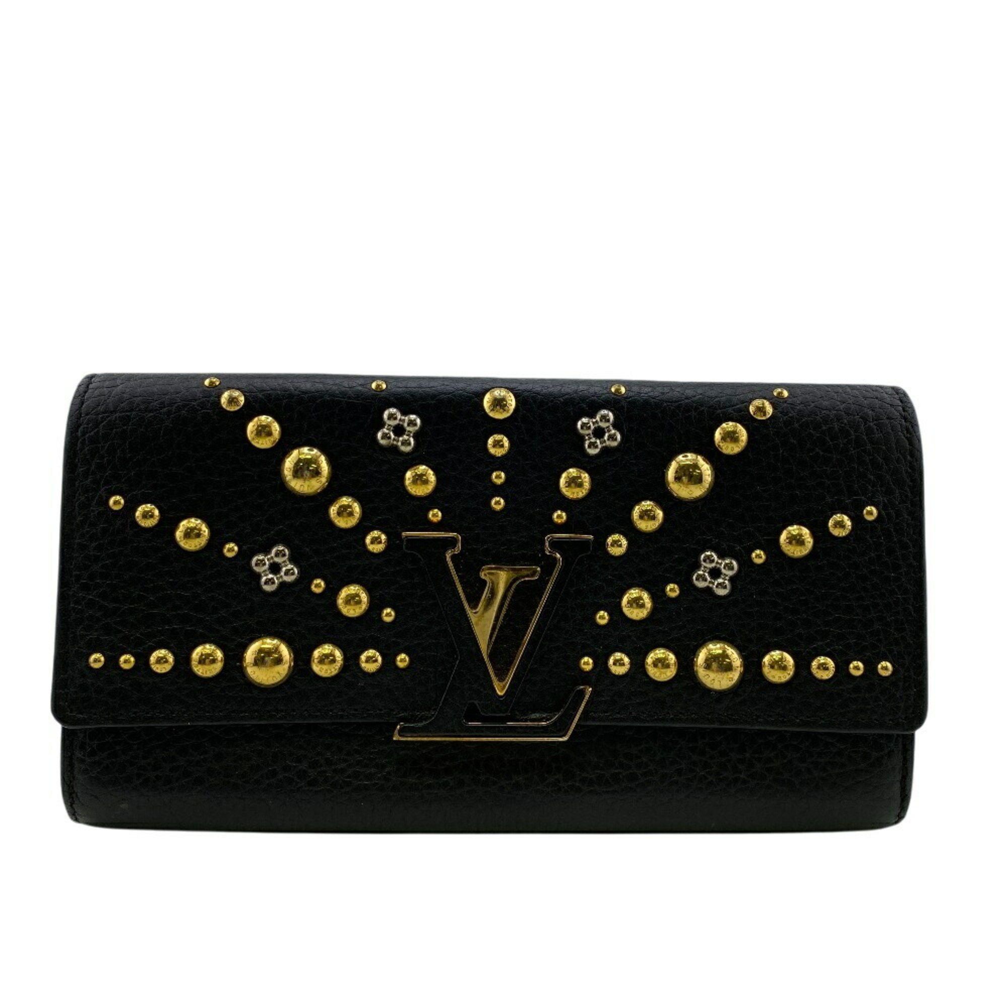Louis Vuitton Louis Vuitton Wallet M63461 Capucines Portefeuille Long Black Women's Size ONE SIZE - 1 Thumbnail
