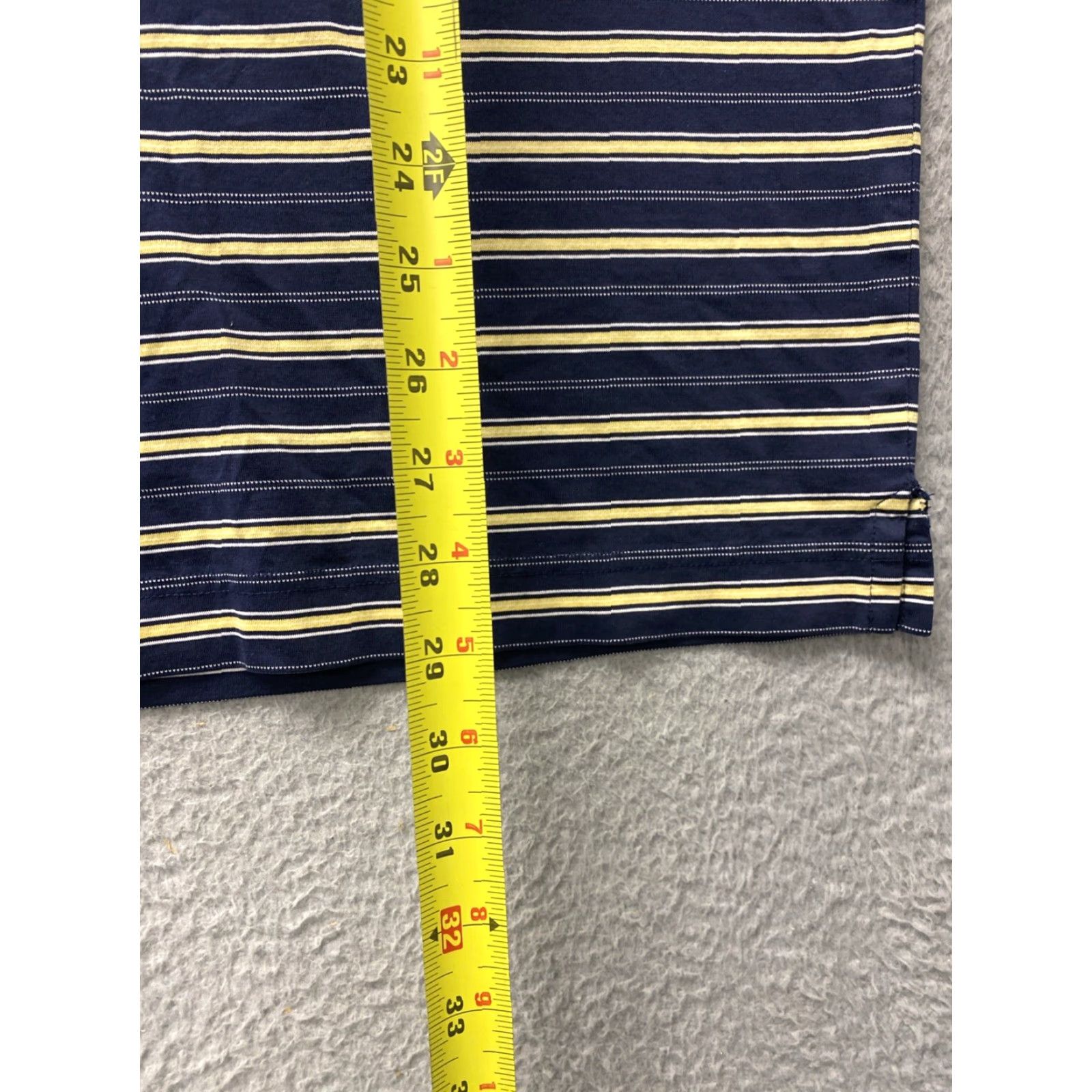 Faconnable VINTAGE Faconnable Polo Shirt Men’s M Cotton Striped 90s Golf Casual Navy Yellow Size US M / EU 48-50 / 2 - 5 Thumbnail