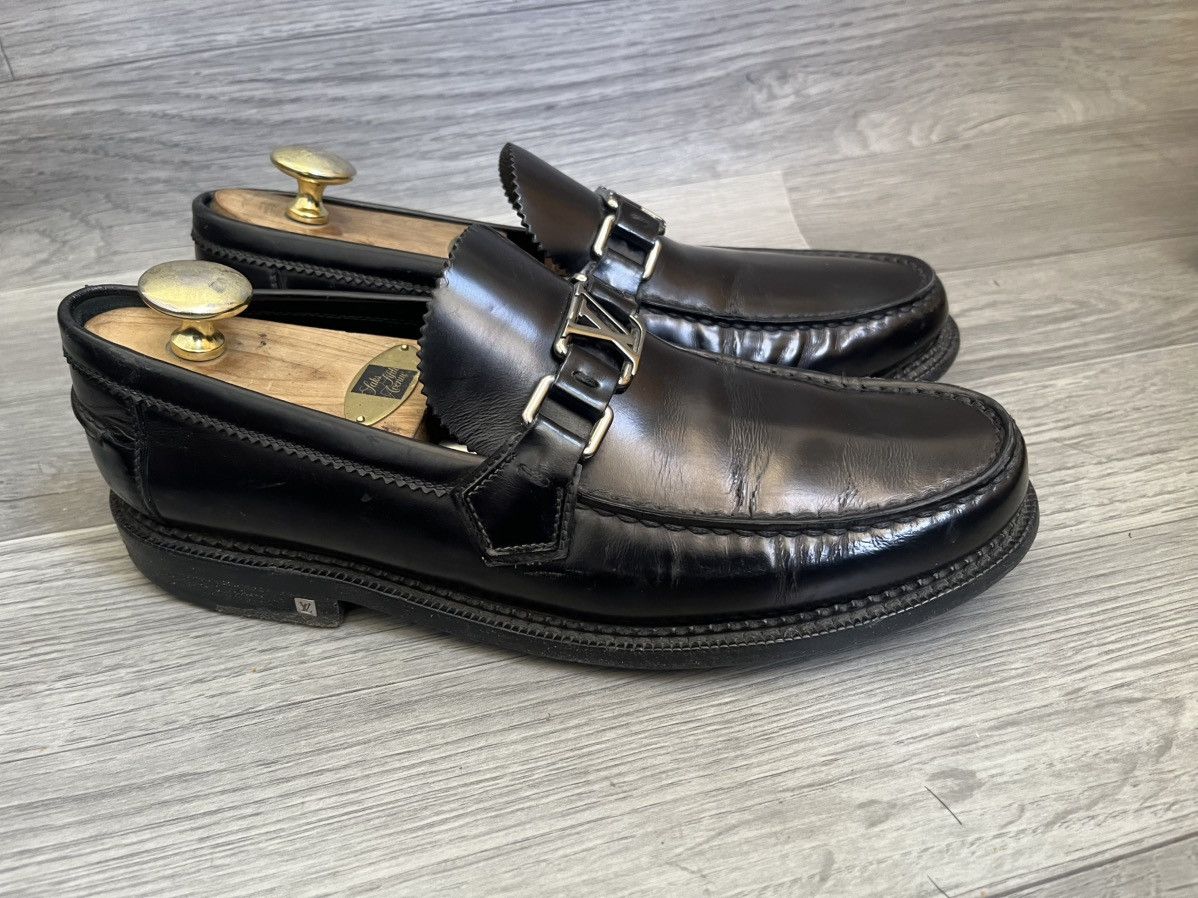 Louis Vuitton Louis Vuitton major penny loafers lv logo Size US 8 / EU 41 - 7 Thumbnail