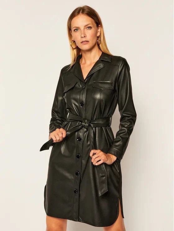 Max Mara Iblues max mara Istrice dress made of black faux leather 42 Size M / US 6-8 / IT 42-44 - 1 Thumbnail