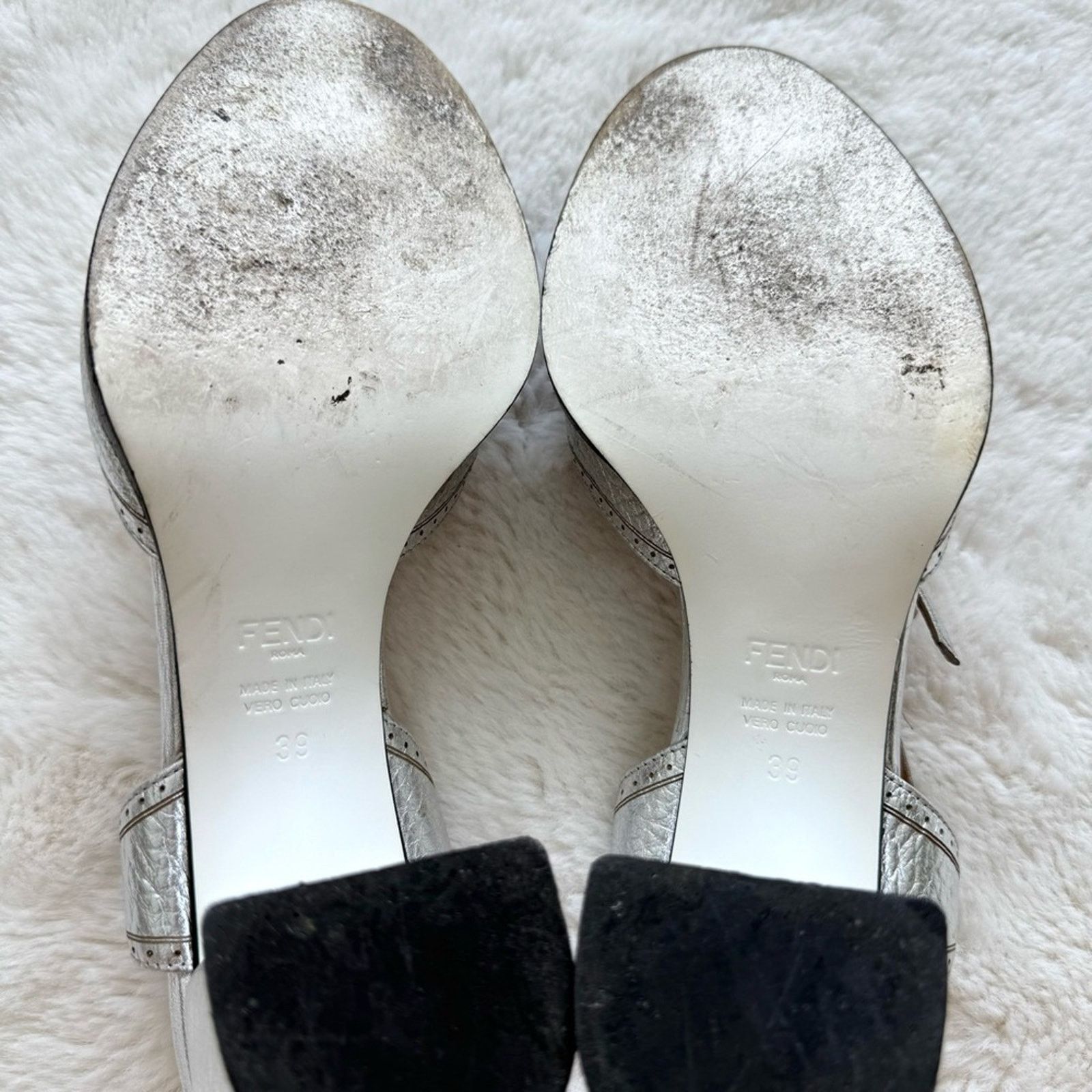 Fendi Fendi women metallic sandals size 39 EU or 9 US Authentic Size US 9 / IT 39 - 5 Thumbnail