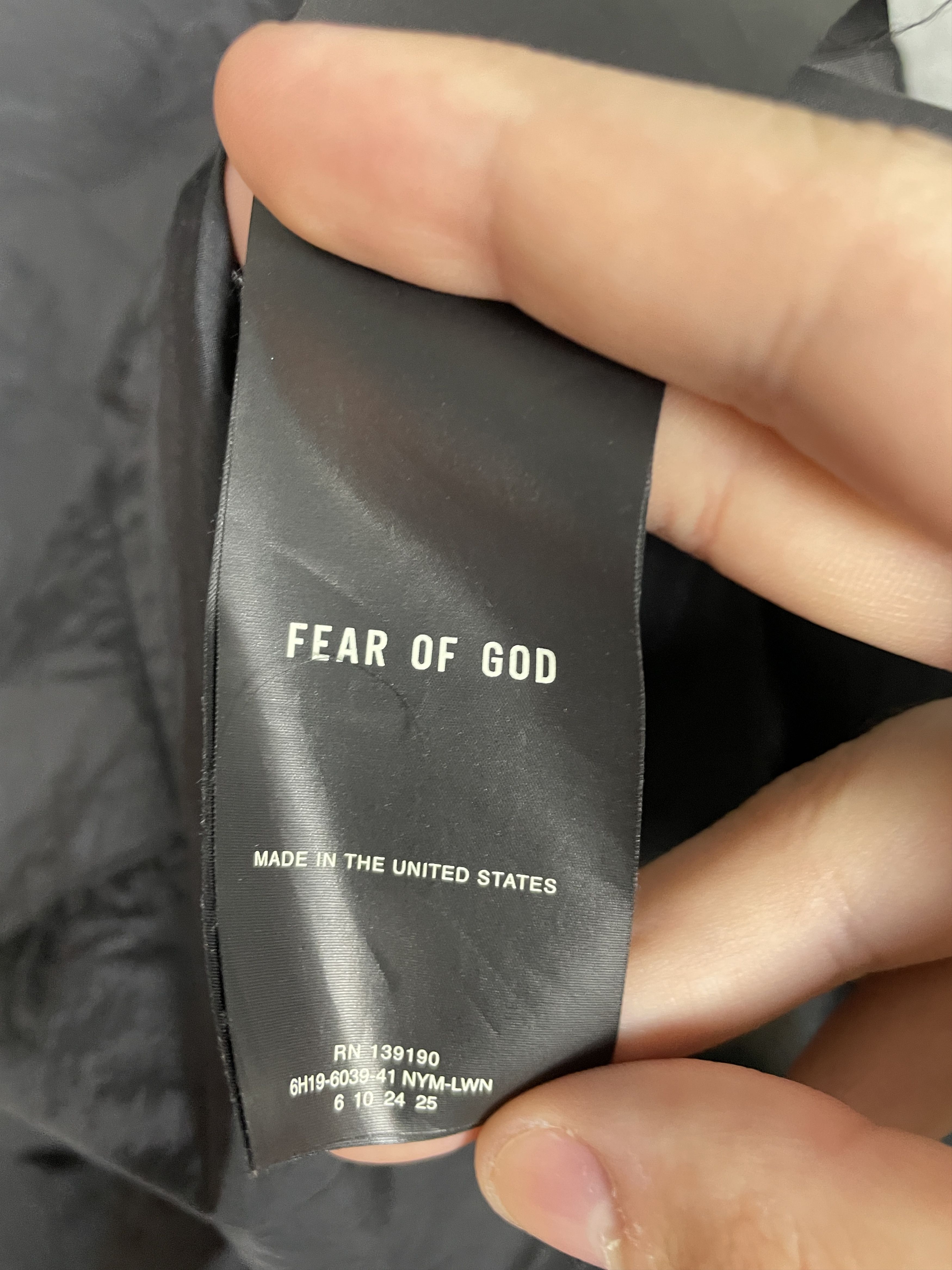 Fear of God $1195 Fear of God Logo Nylon Hooded Rain Jacket Size US XS / EU 42 / 0 - 9 Thumbnail