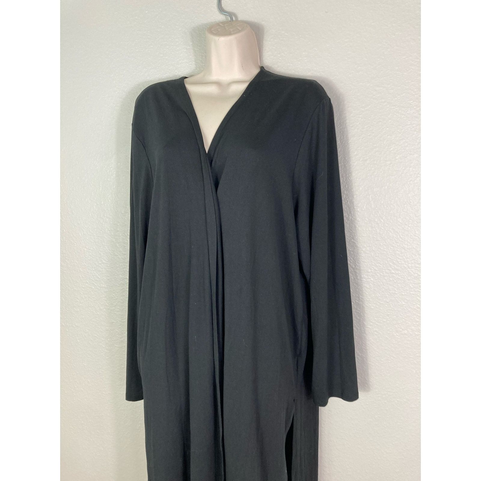 Other Love University Women's 3XL Black Drape Front Cardigan Size 3XL / US 20-22 - 5 Thumbnail