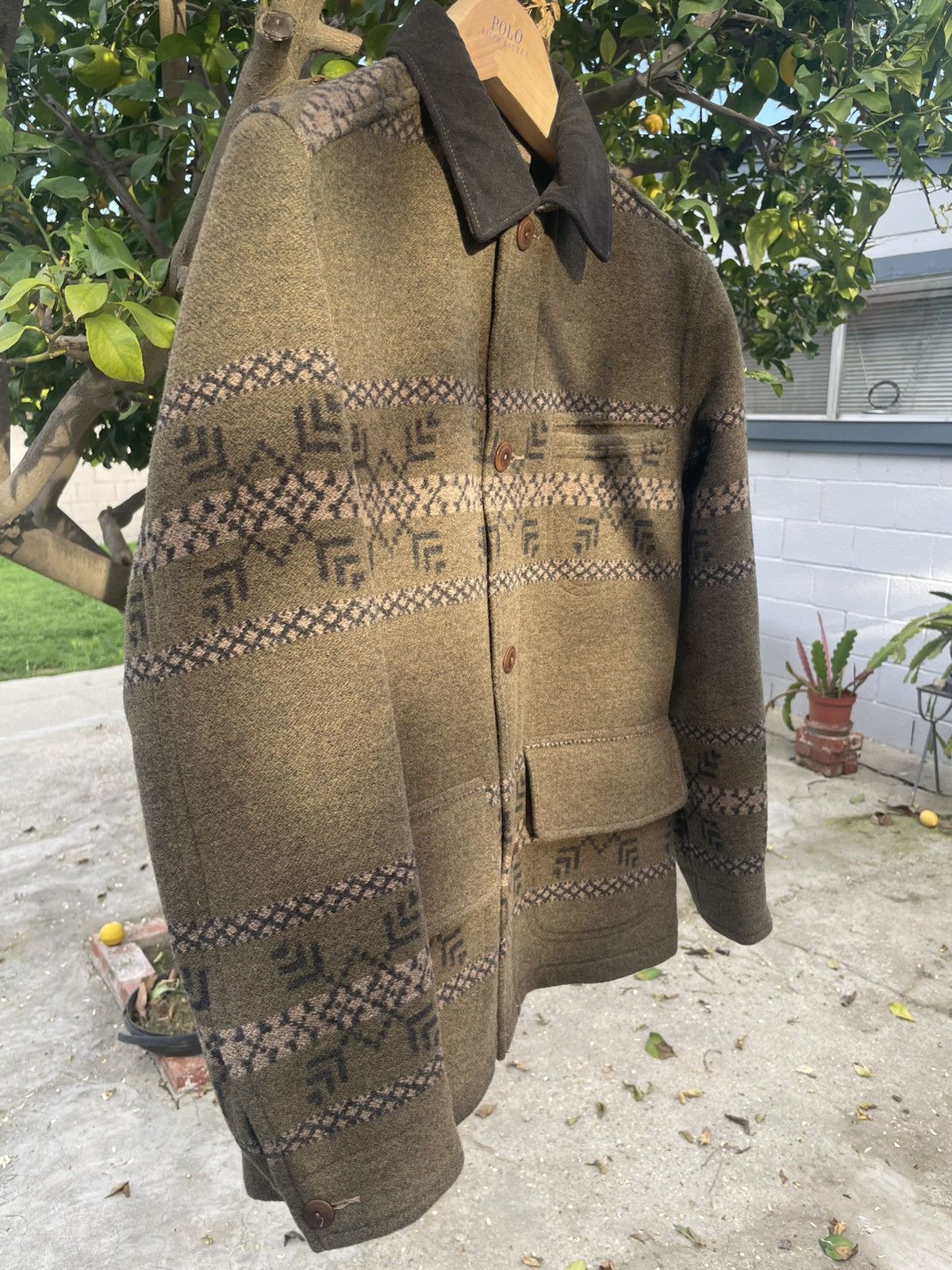 RRL Ralph Lauren RRL Ralph Lauren Western Jacquard Jacket Wool Olive Size US XS / EU 42 / 0 - 2 Thumbnail