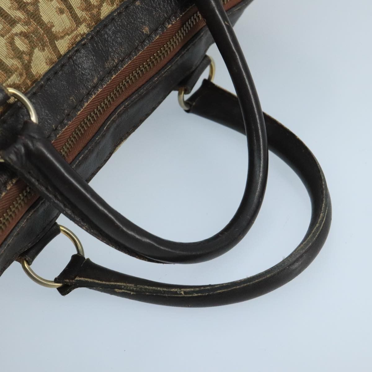 Dior DIOR Trotter Canvas Boston Bag Brown Size ONE SIZE - 7 Thumbnail