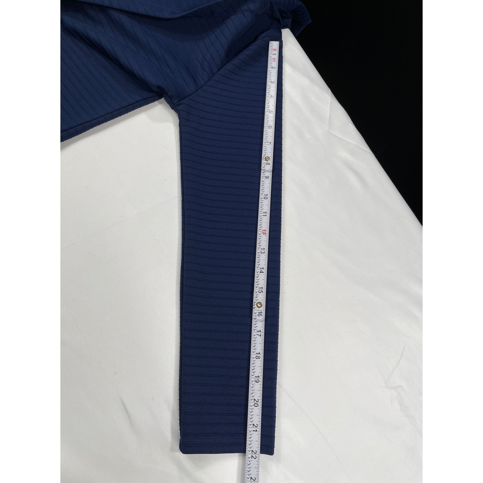 Designer Womens Blue Cowl Neck Ribbed Long Sleeve Dress SKU 7641 Size Size L / US 10 / IT 46 - 7 Thumbnail