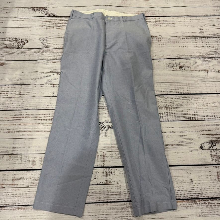 Brooks Brothers Brooks Brothers 346 Dress Pants Mens 36x32 Gray Flat Front Size US 36 / EU 52 - 2 Thumbnail