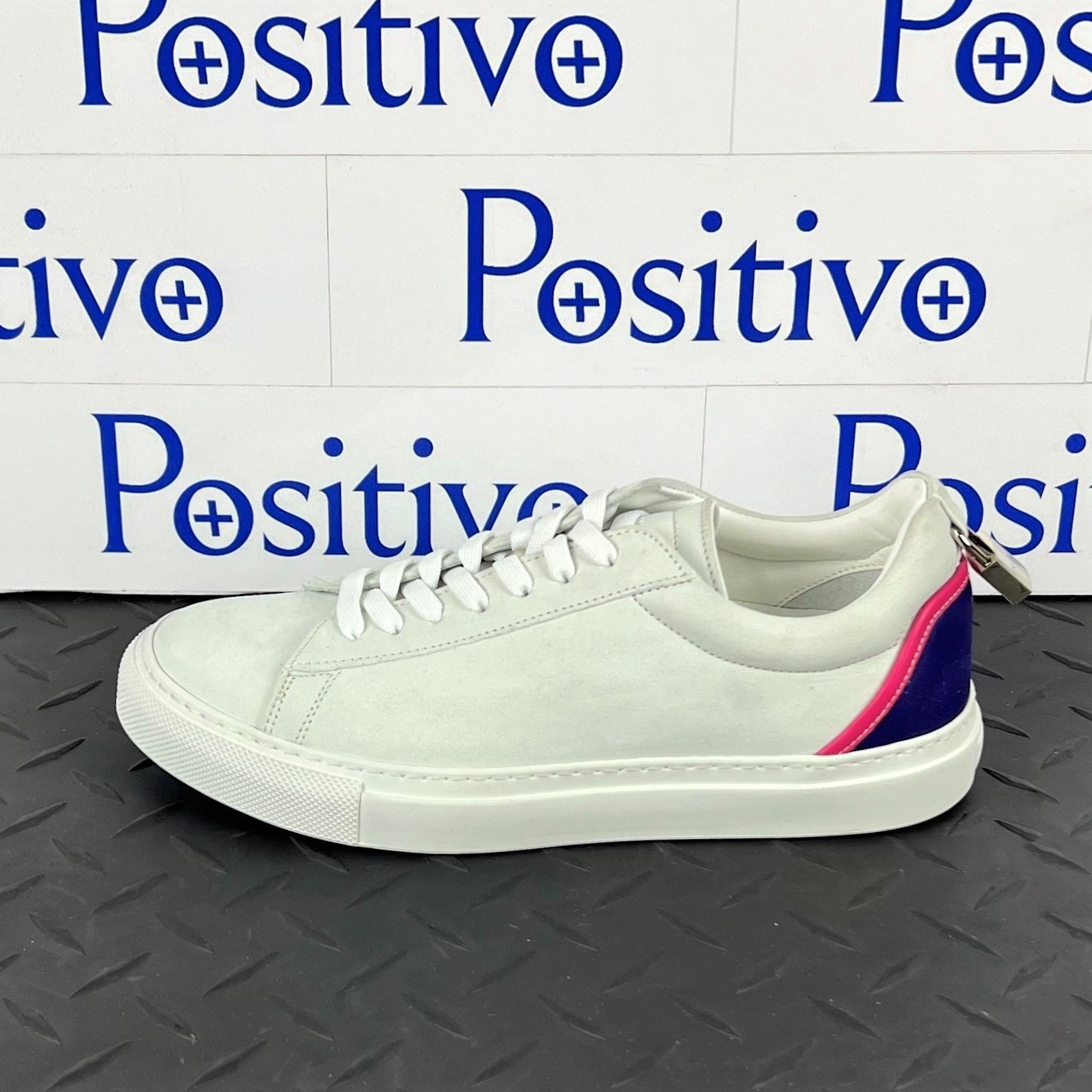 image of Buscemi Womens Tennis Lock Purple Trio Sneakers Us 7 Sample in White