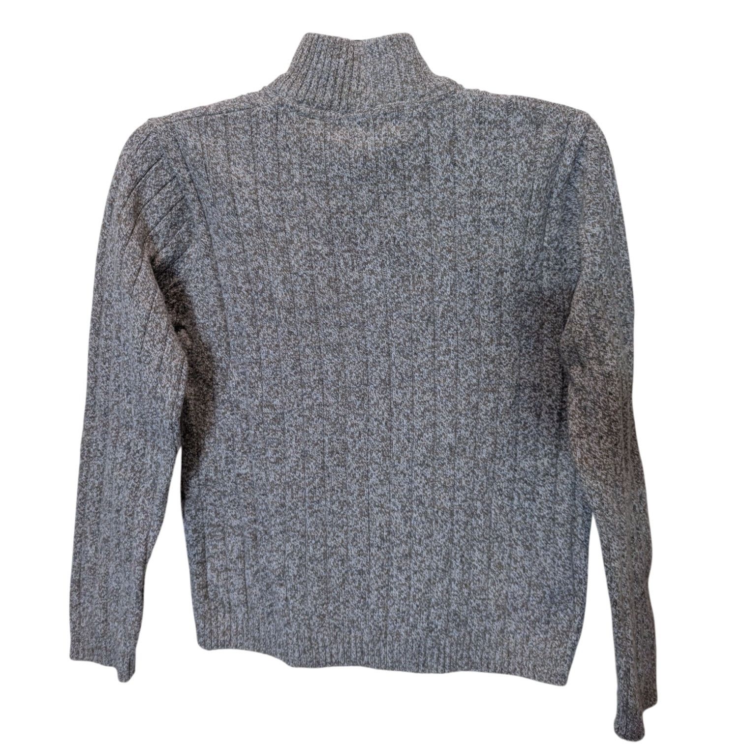 Oscar De La Renta Oscar De La Renta Taupe Rib Knit Fisherman's Quarter Zip Size US L / EU 52-54 / 3 - 2 Thumbnail