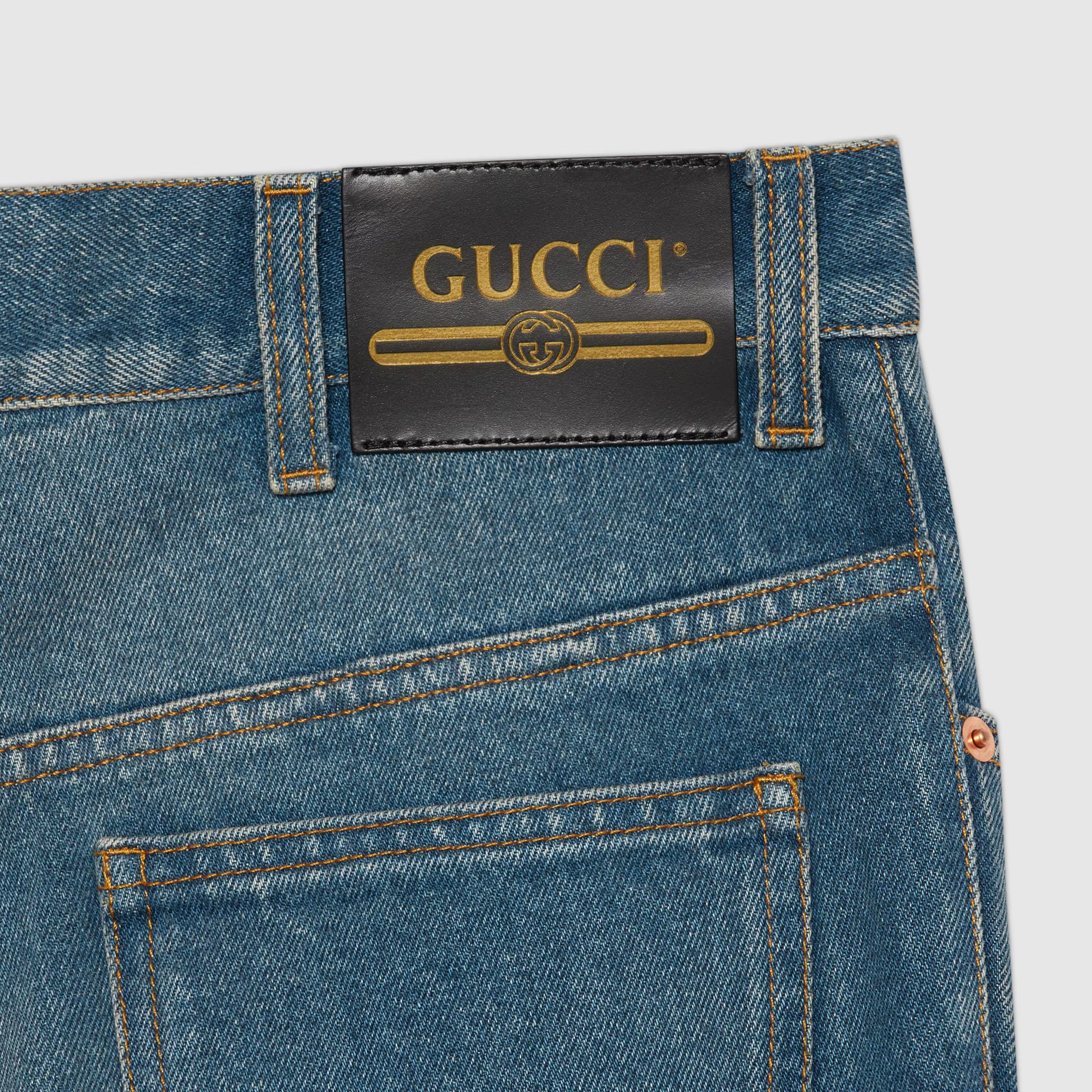 GUCCI JEANS PANTS CARGO MONOGRAM GG LOGO ‎623953 XDBBQ 4011