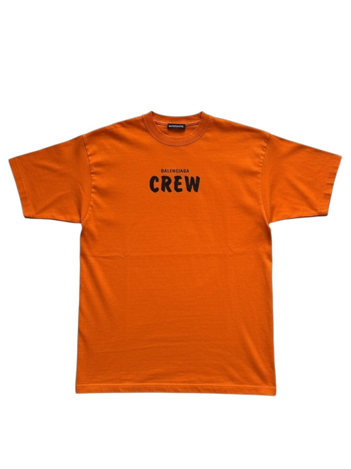 Balenciaga Size S - Balenciaga Crew T Shirt Orange Size US S / EU 44-46 / 1 - 1 Thumbnail