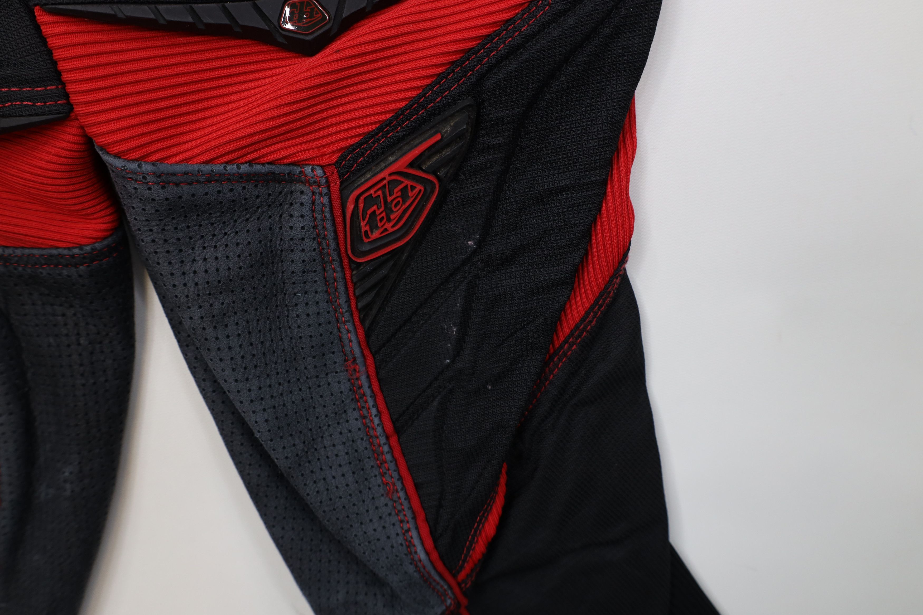 Vintage Troy Lee Designs Motocross Racing Riding Pants Black Red Size US 32 / EU 48 - 8 Thumbnail