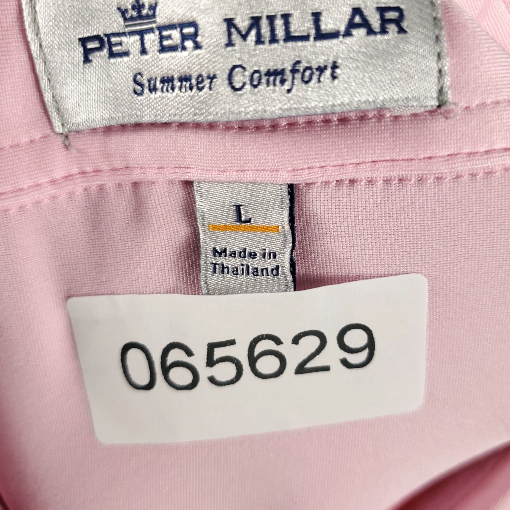 Peter Millar Peter Millar Polo Shirt Mens Large Pink Short Sleeve Polo Shirt Classic Modern Preppy Sports Golf Casual Button Logo Size US L / EU 52-54 / 3 - 7 Thumbnail