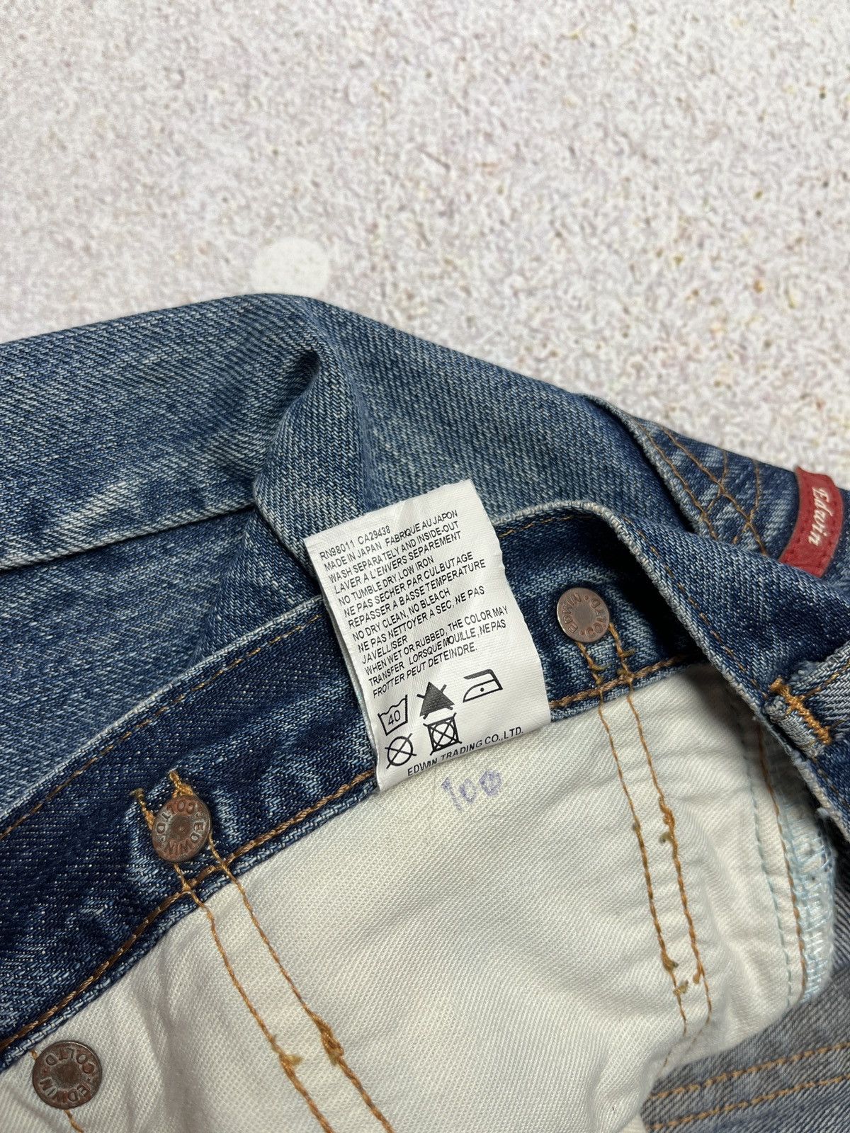 Edwin Edwin Jeans Selvedge Straight Blue Vintage W32 L33 Size US 32 / EU 48 - 8 Thumbnail