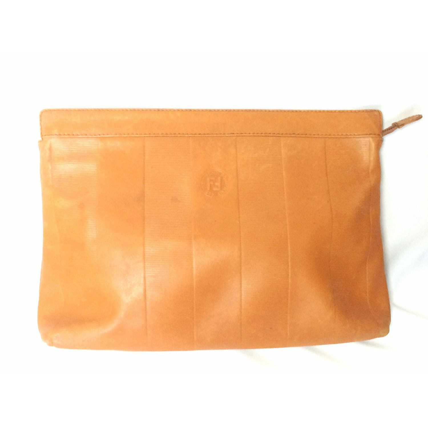 Fendi Vintage Fendi orange brown genuine leather mini document bag Size ONE SIZE - 5 Thumbnail