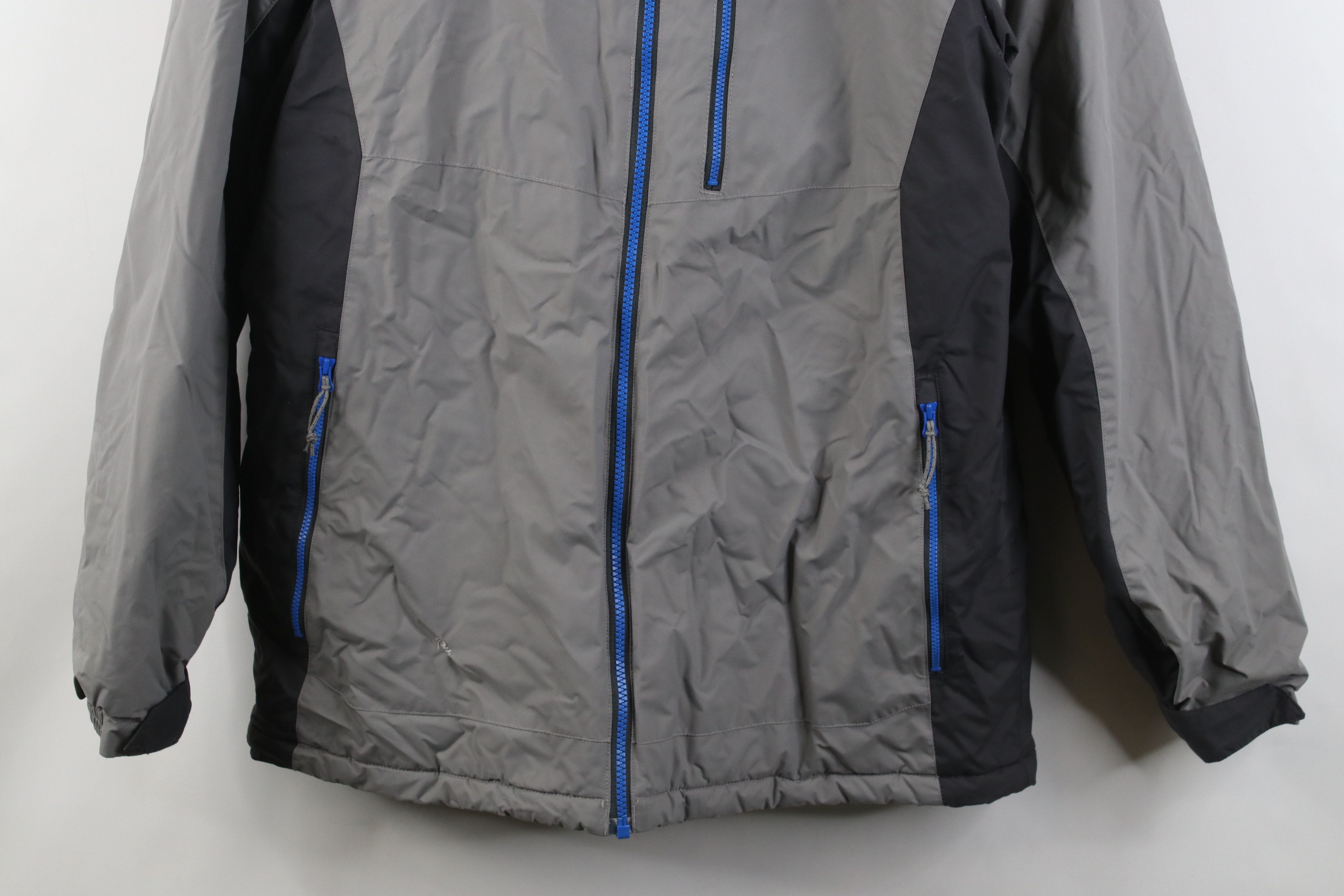 Columbia Y2K Columbia Spell Out Waterproof Hooded Puffer Jacket Gray Size US M / EU 48-50 / 2 - 3 Thumbnail