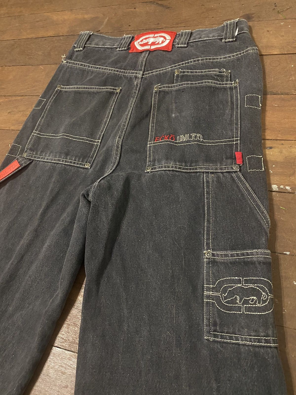 Ecko Unltd. Vintage 90’s/Y2K Ecko Unltd embroidered carpenter jeans Size US 26 / EU 42 - 1 Thumbnail