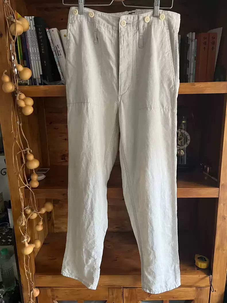 image of Nigel Cabourn Jogging Pants in White, Men's (Size 32)