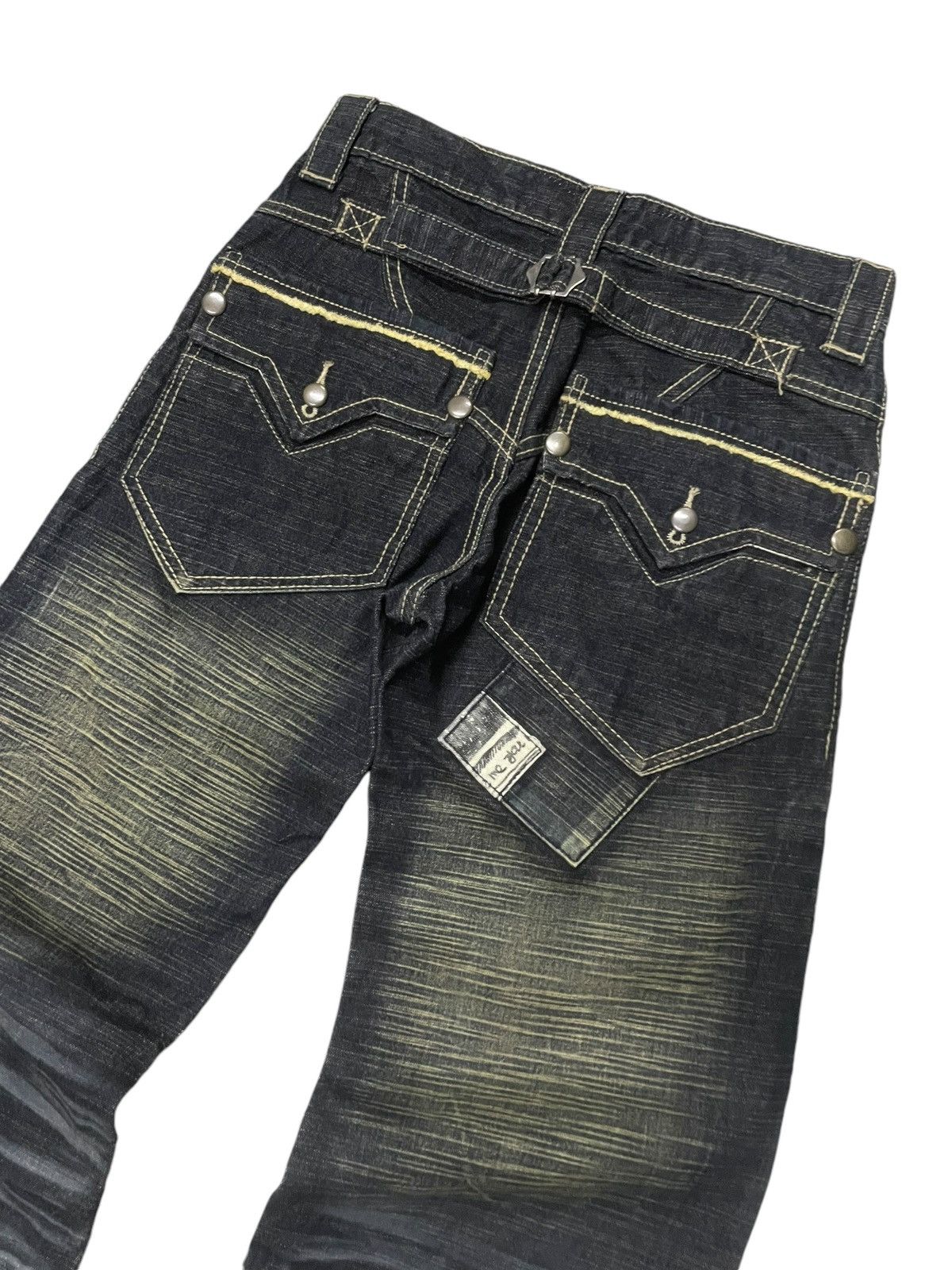Japanese Brand Jeans De Art Mud Wash Whiskers Loose Jeans Size US 29 - 12 Thumbnail
