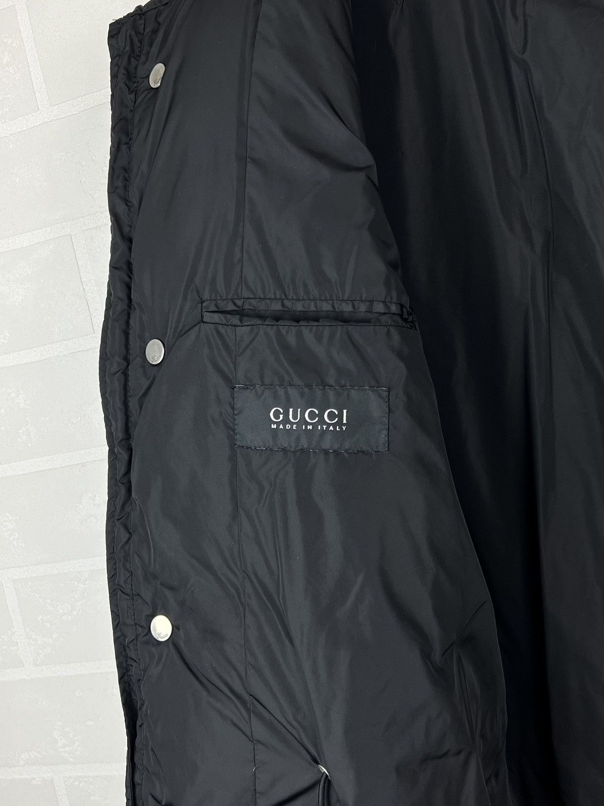 Gucci GUCCI Down Puffer Jacket Web Stripe by Tom Ford Black Men's Size US L / EU 52-54 / 3 - 10 Thumbnail